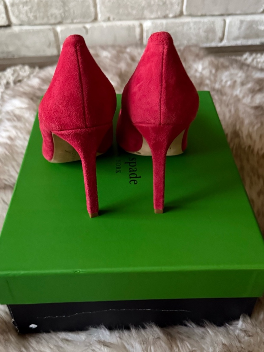 Ivanka Trump Red Suede Pumps - Picture 3 of 5